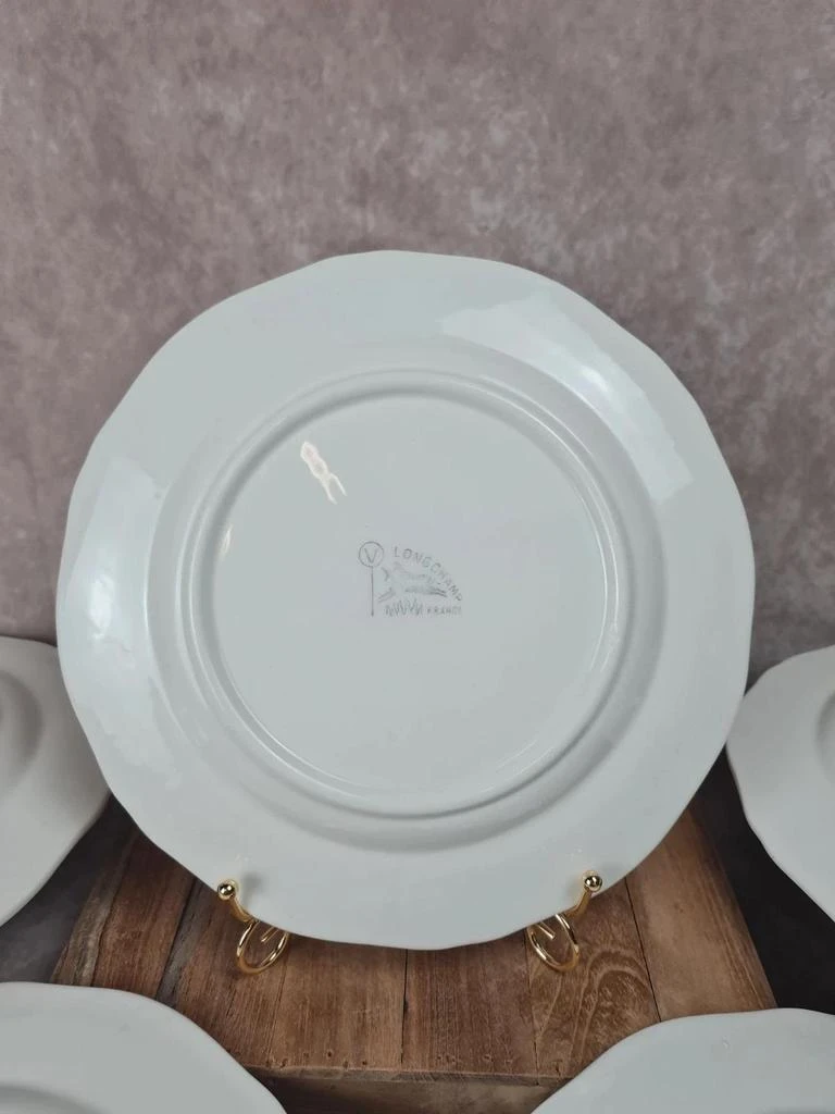 Set van 6 Longchamp aspergeborden, vintage vogelbloemdecor – photo 6